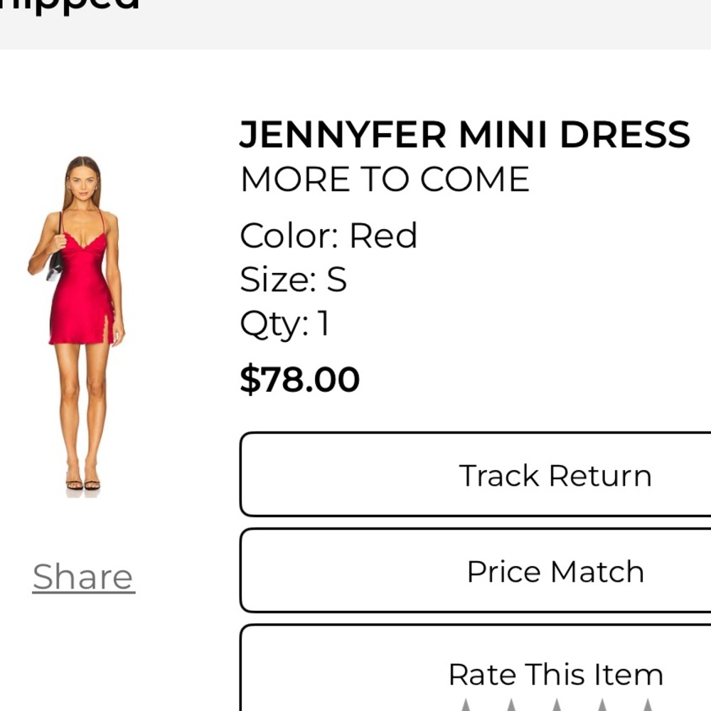 Red Mini Satin Dress
